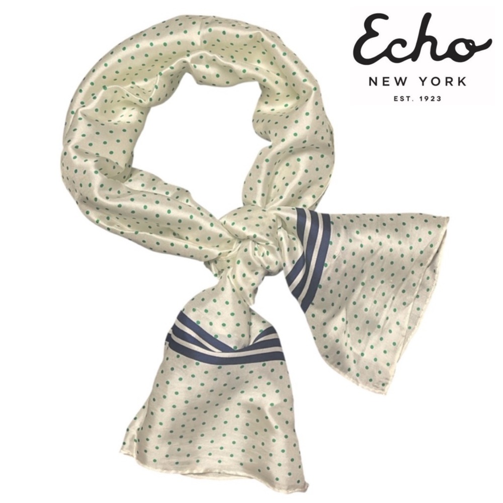 Echo Vintage Elegant Polka Dot Scarf